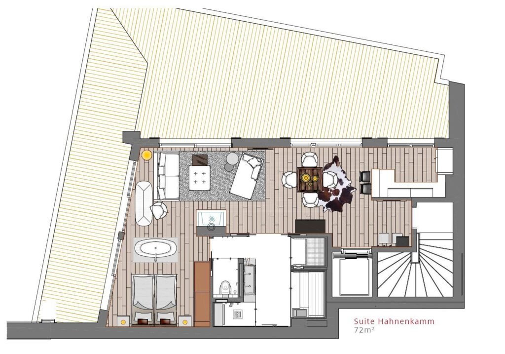 Hahnenkamm Lodge — floor plan